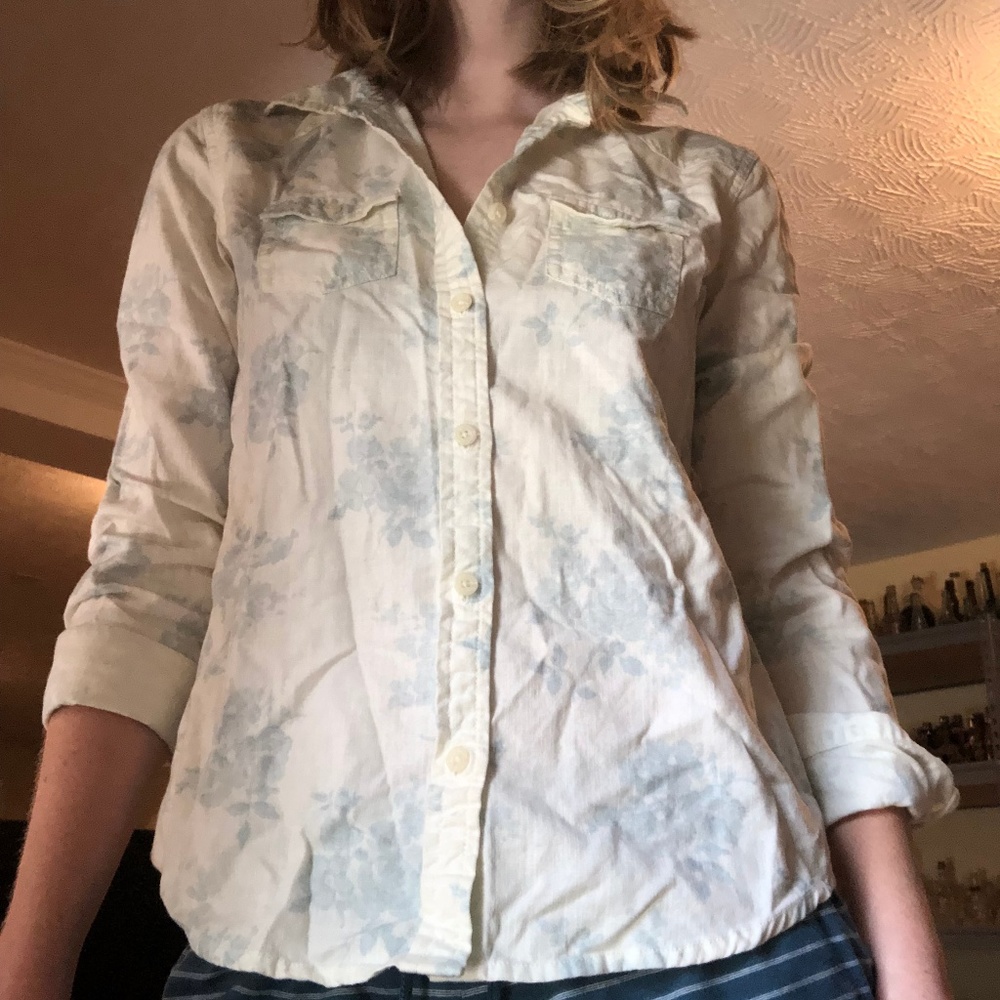 AE Flower Print Button Down